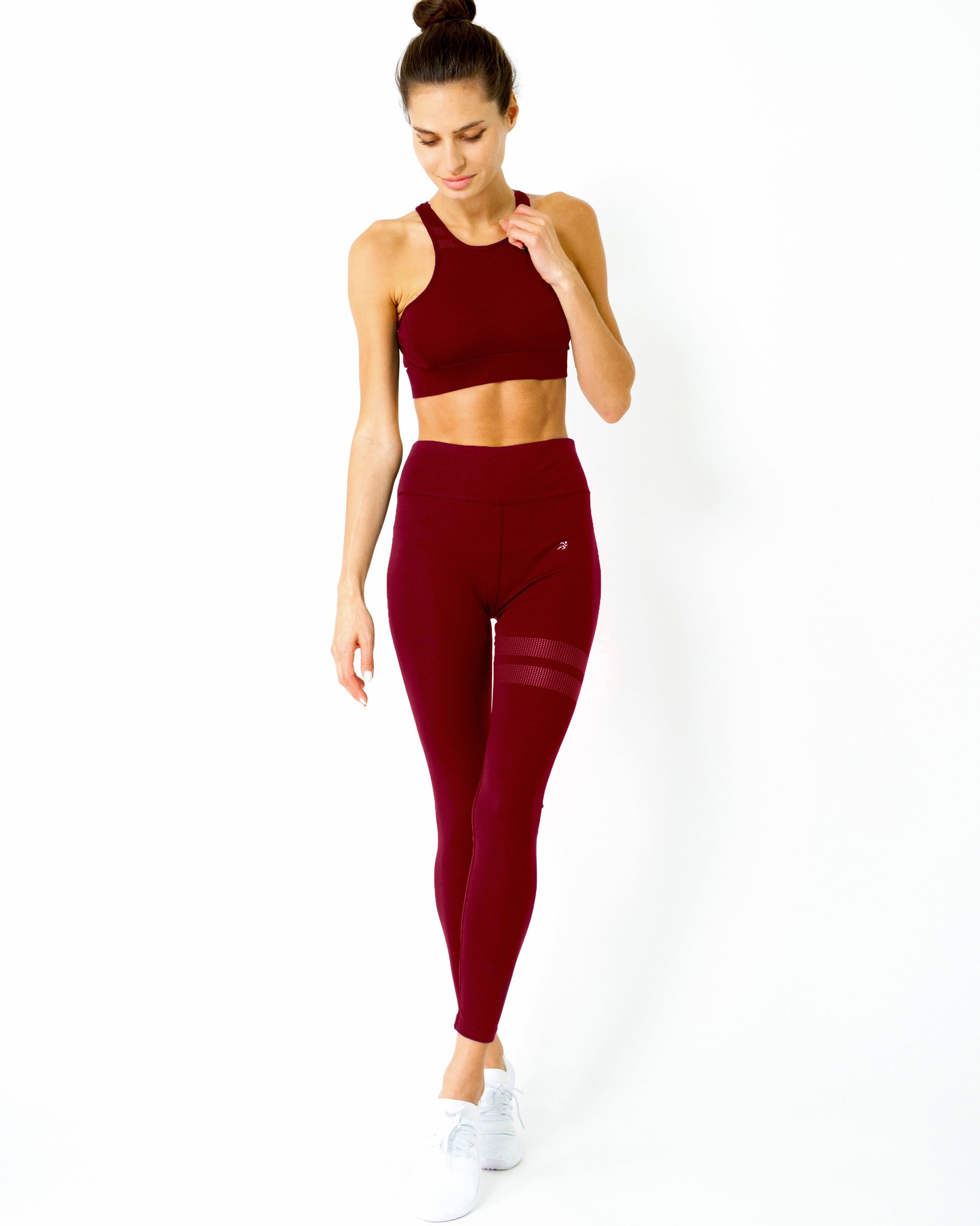 Ashton Sports Bra - Maroon - Savoy Active