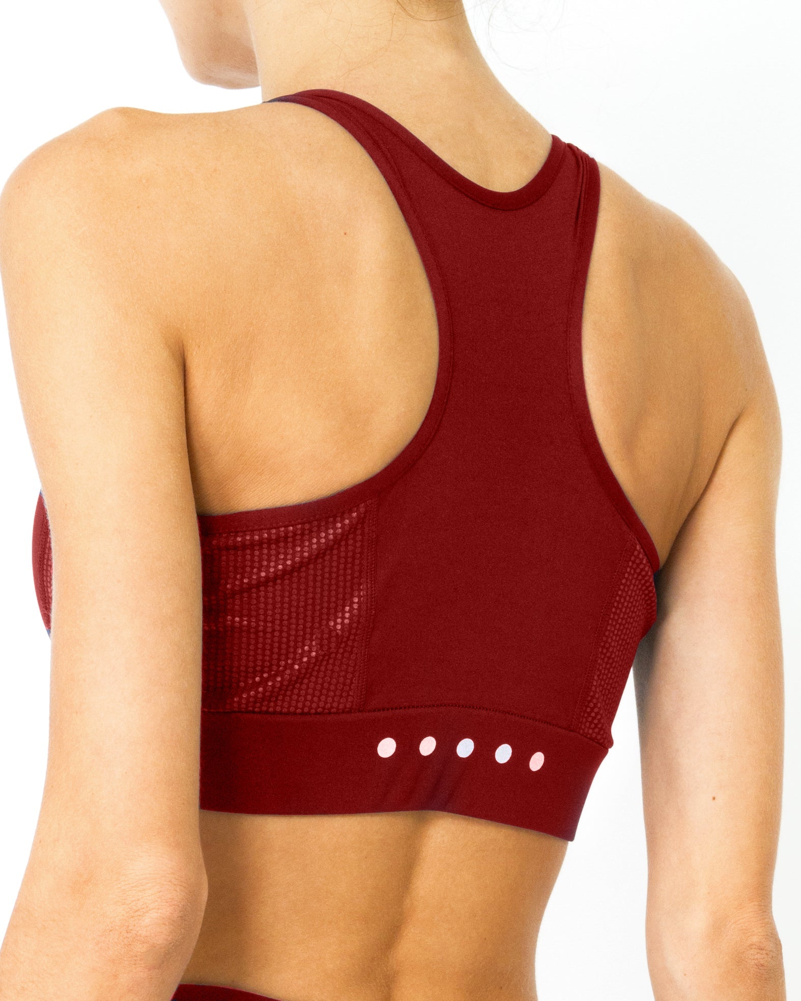 Ashton Sports Bra - Maroon - Savoy Active