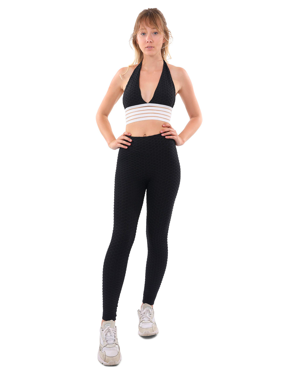 Bentley Set - Leggings & Sports Bra - Black & White